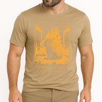 Capybara Amidst Flames This Is Fine Meme Art Performance Shirt
