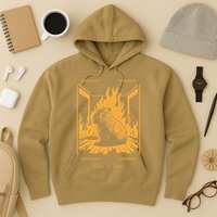 Capybara Amidst Flames This Is Fine Meme Art Hoodie