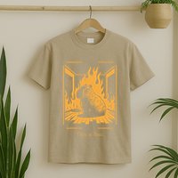 Capybara Amidst Flames This Is Fine Meme Art T-Shirt
