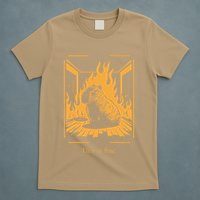 Capybara Amidst Flames This Is Fine Meme Art T-Shirt