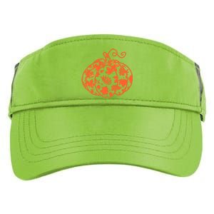 Cute Autumn Fall Leaves Pattern Pumpkin Adult Drive Performance Visor