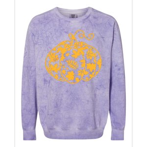 Cute Autumn Fall Leaves Pattern Pumpkin Colorblast Crewneck Sweatshirt