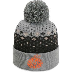 Cute Autumn Fall Leaves Pattern Pumpkin The Baniff Cuffed Pom Beanie