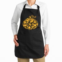 Cute Autumn Fall Leaves Pattern Pumpkin Apron