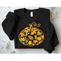 Cute Autumn Fall Leaves Pattern Pumpkin Sweatshirt