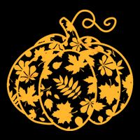 Cute Autumn Fall Leaves Pattern Pumpkin Drawstring Bag