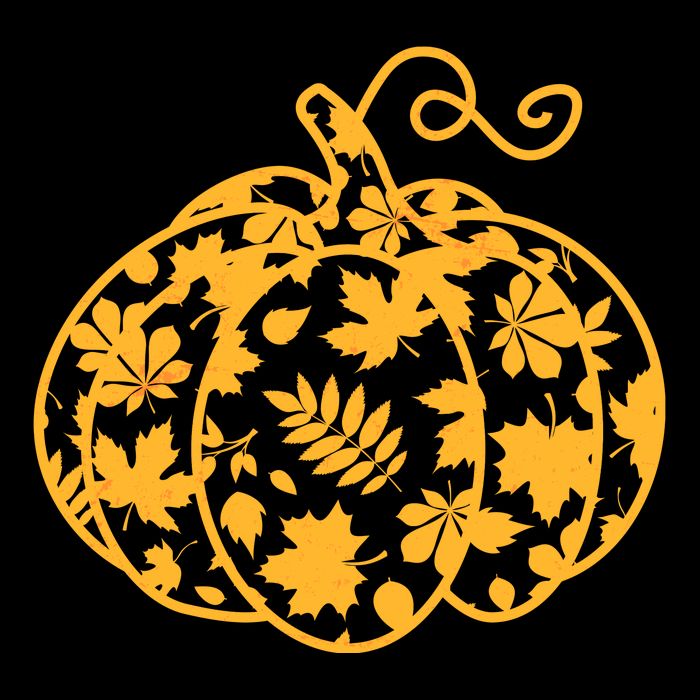Cute Autumn Fall Leaves Pattern Pumpkin Drawstring Bag