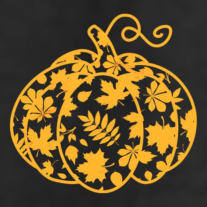 Cute Autumn Fall Leaves Pattern Pumpkin Golf Towel