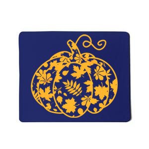 Cute Autumn Fall Leaves Pattern Pumpkin Mousepad