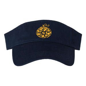 Cute Autumn Fall Leaves Pattern Pumpkin Valucap Bio-Washed Visor