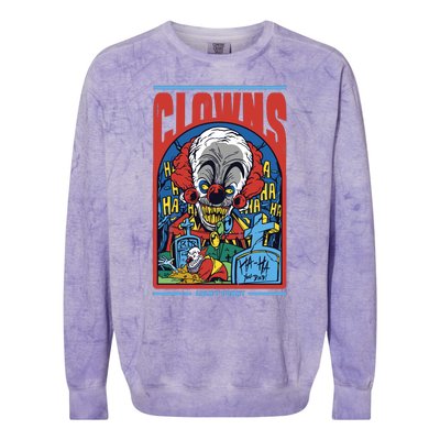 Clowns Aren't Funny Colorblast Crewneck Sweatshirt