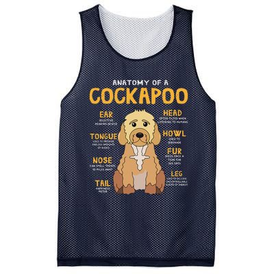 Cockapoo Anatomy Funny Dog Mom Dad Cute Gift Mesh Reversible Basketball Jersey Tank