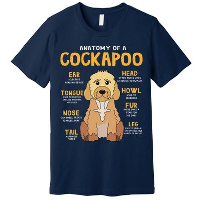 Cockapoo Anatomy Funny Dog Mom Dad Cute Gift Premium T-Shirt