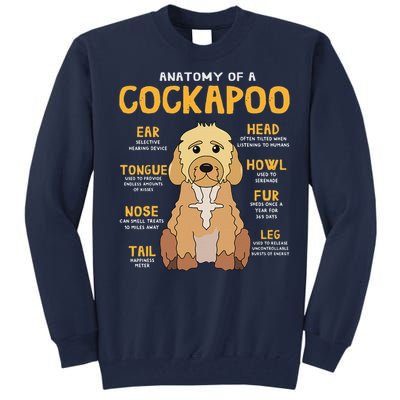 Cockapoo Anatomy Funny Dog Mom Dad Cute Gift Tall Sweatshirt