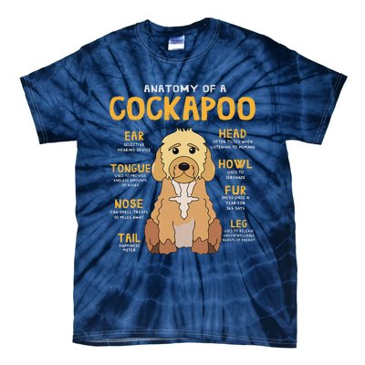 Cockapoo Anatomy Funny Dog Mom Dad Cute Gift Tie-Dye T-Shirt