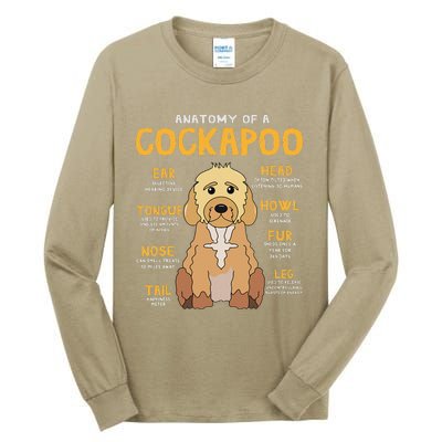 Cockapoo Anatomy Funny Dog Mom Dad Cute Gift Tall Long Sleeve T-Shirt