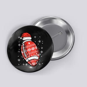 Christmas American Football Santa Xmas Sports Kids Button