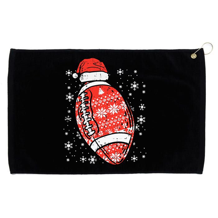 Christmas American Football Santa Xmas Sports Kids Grommeted Golf Towel