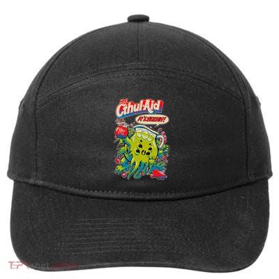 Cthul Aid Funny Cthulhu Anime 7-Panel Snapback Hat