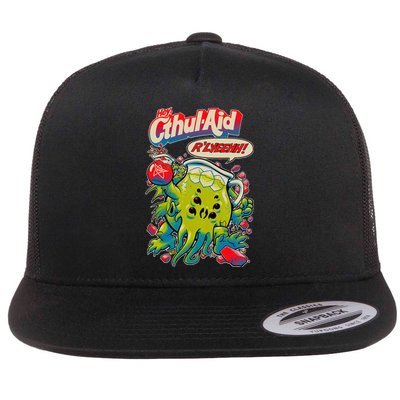 Cthul Aid Funny Cthulhu Anime Flat Bill Trucker Hat