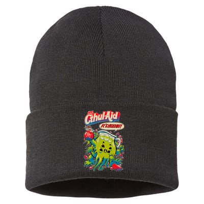 Cthul Aid Funny Cthulhu Anime Sustainable Knit Beanie