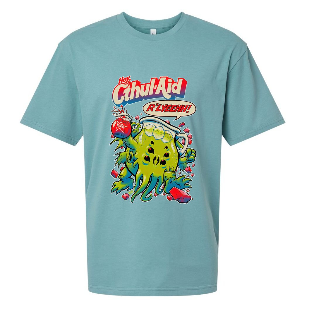 Cthul Aid Funny Cthulhu Anime Sueded Cloud Jersey T-Shirt