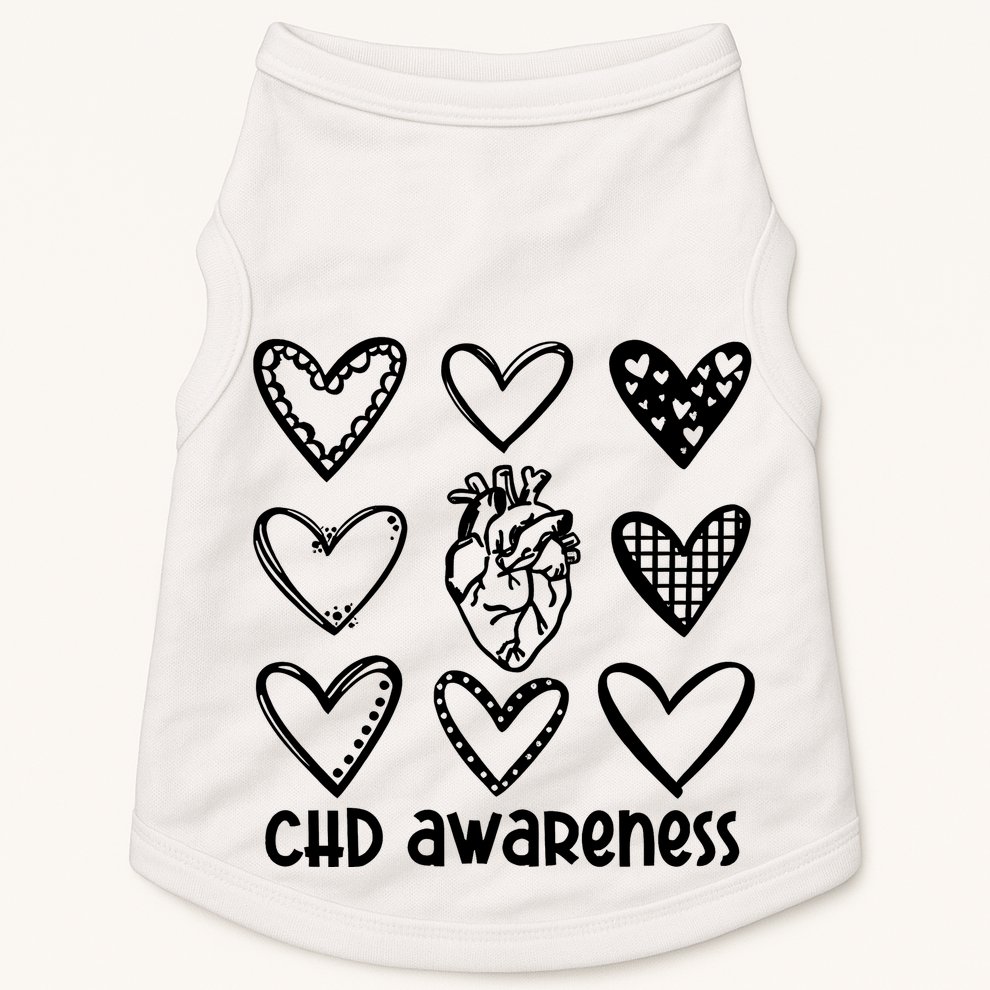 Chd Awareness For Heart Disease Month Awareness Doggie Tank