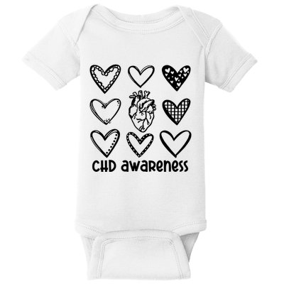 Chd Awareness For Heart Disease Month Awareness Baby Bodysuit