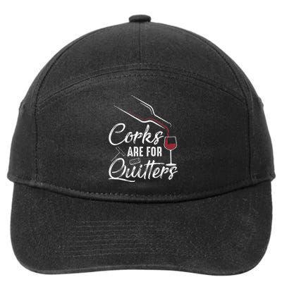 Corks Are For Quitters Funny Wine Drinking Team Festival 7-Panel Snapback Hat