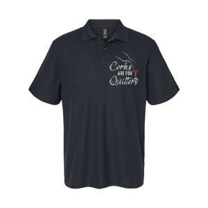 Corks Are For Quitters Funny Wine Drinking Team Festival Softstyle Adult Sport Polo