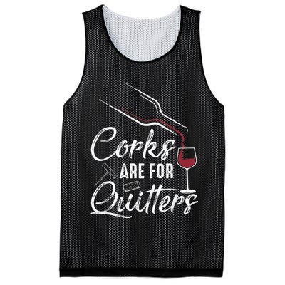 Corks Are For Quitters Funny Wine Drinking Team Festival Mesh Reversible Basketball Jersey Tank