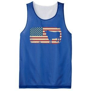 Cow American Flag Cow Gift Mesh Reversible Basketball Jersey Tank