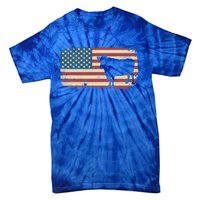 Cow American Flag Cow Gift Tie-Dye T-Shirt