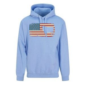 Cow American Flag Cow Gift Unisex Surf Hoodie