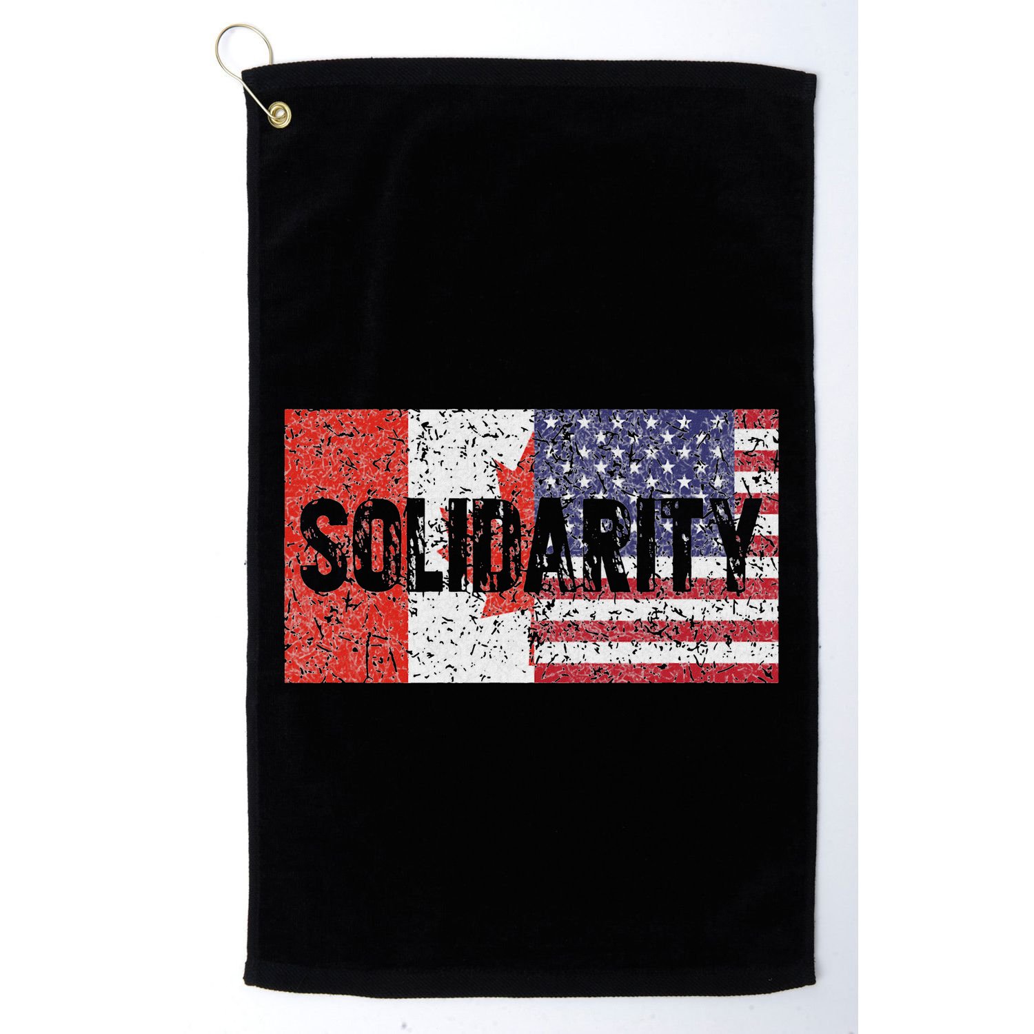 Canada America Flags Together In Solidarity Golf Towel