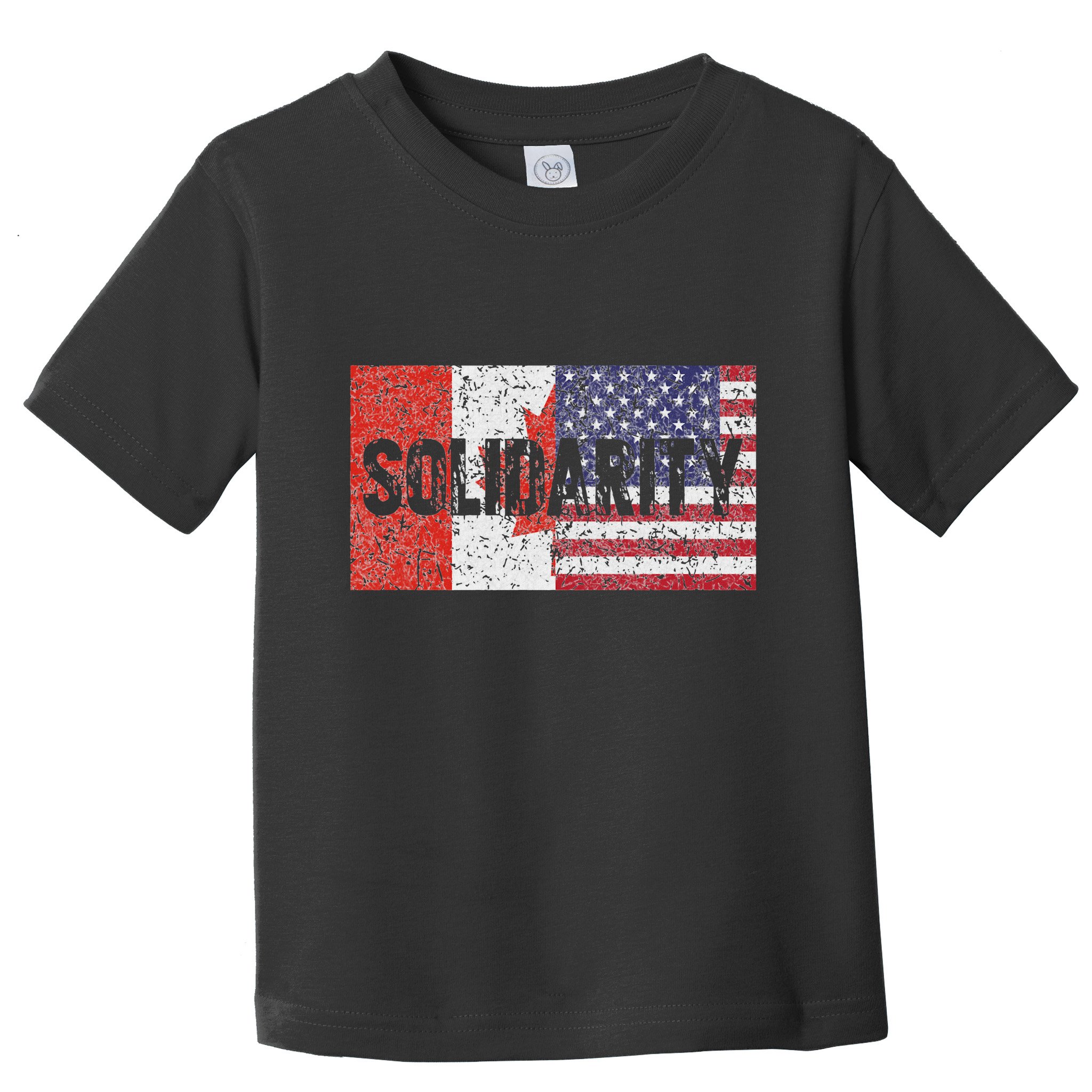 Canada America Flags Together In Solidarity Toddler T-Shirt