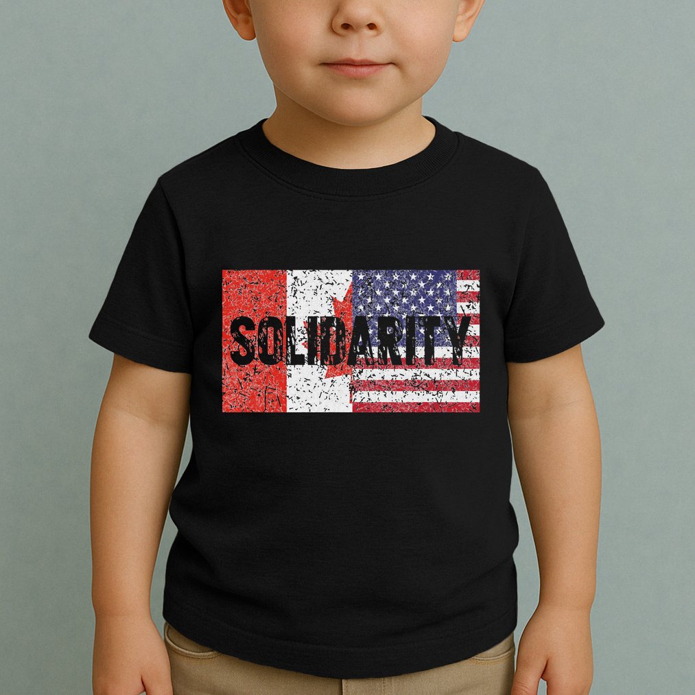 Canada America Flags Together In Solidarity Toddler T-Shirt