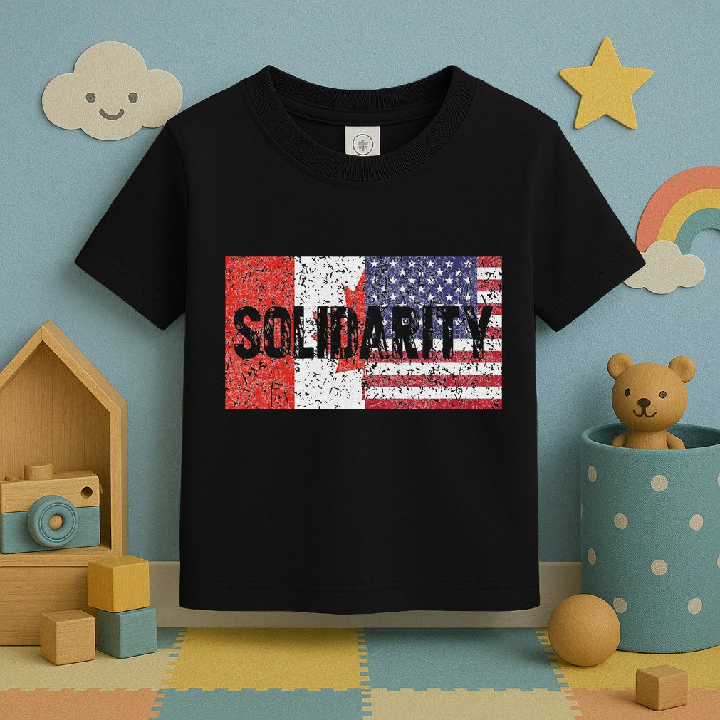 Canada America Flags Together In Solidarity Toddler T-Shirt
