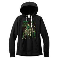 Camo American Flag Bowfishing Gift Bow Fishing Bow Fisher Women's Fleece Hoodie