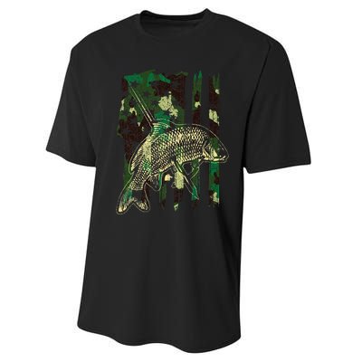 Camo American Flag Bowfishing Gift Bow Fishing Bow Fisher Performance Sprint T-Shirt