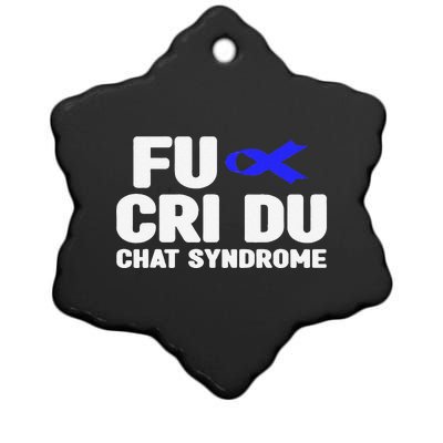 Cdc Awareness Fu Cri Du Chat Syndrome Awareness Ceramic Star Ornament