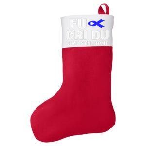 Cdc Awareness Fu Cri Du Chat Syndrome Awareness Felt Holiday Christmas Stocking