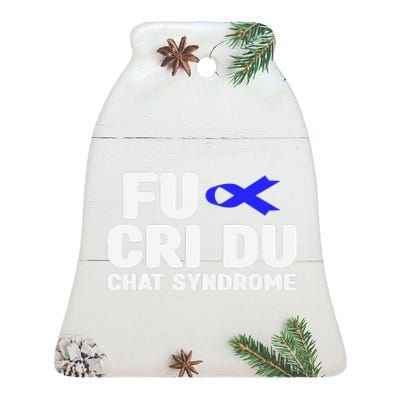 Cdc Awareness Fu Cri Du Chat Syndrome Awareness Ceramic Bell Ornament