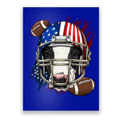 Cow American Football Cow Lovers Usa Flag Gift Poster