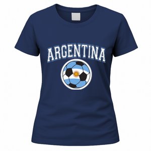 Cool Argentina Flag With Soccer Ball Women's T-Shirt