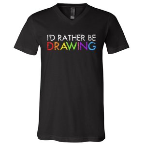 Cool Artist For Drawing Lovers Painter Art Teacher V-Neck T-Shirt