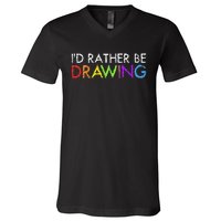 Cool Artist For Drawing Lovers Painter Art Teacher V-Neck T-Shirt