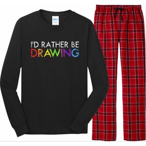 Cool Artist For Drawing Lovers Painter Art Teacher Long Sleeve Pajama Set