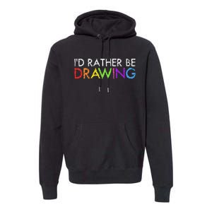 Cool Artist For Drawing Lovers Painter Art Teacher Premium Hoodie