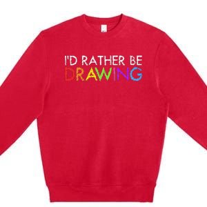 Cool Artist For Drawing Lovers Painter Art Teacher Premium Crewneck Sweatshirt